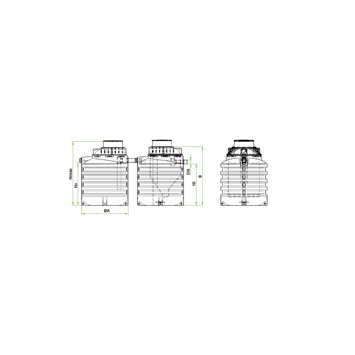 BIOPROČIŠĆIVAČ BIOCKO 36-45 PE 2x7500 L