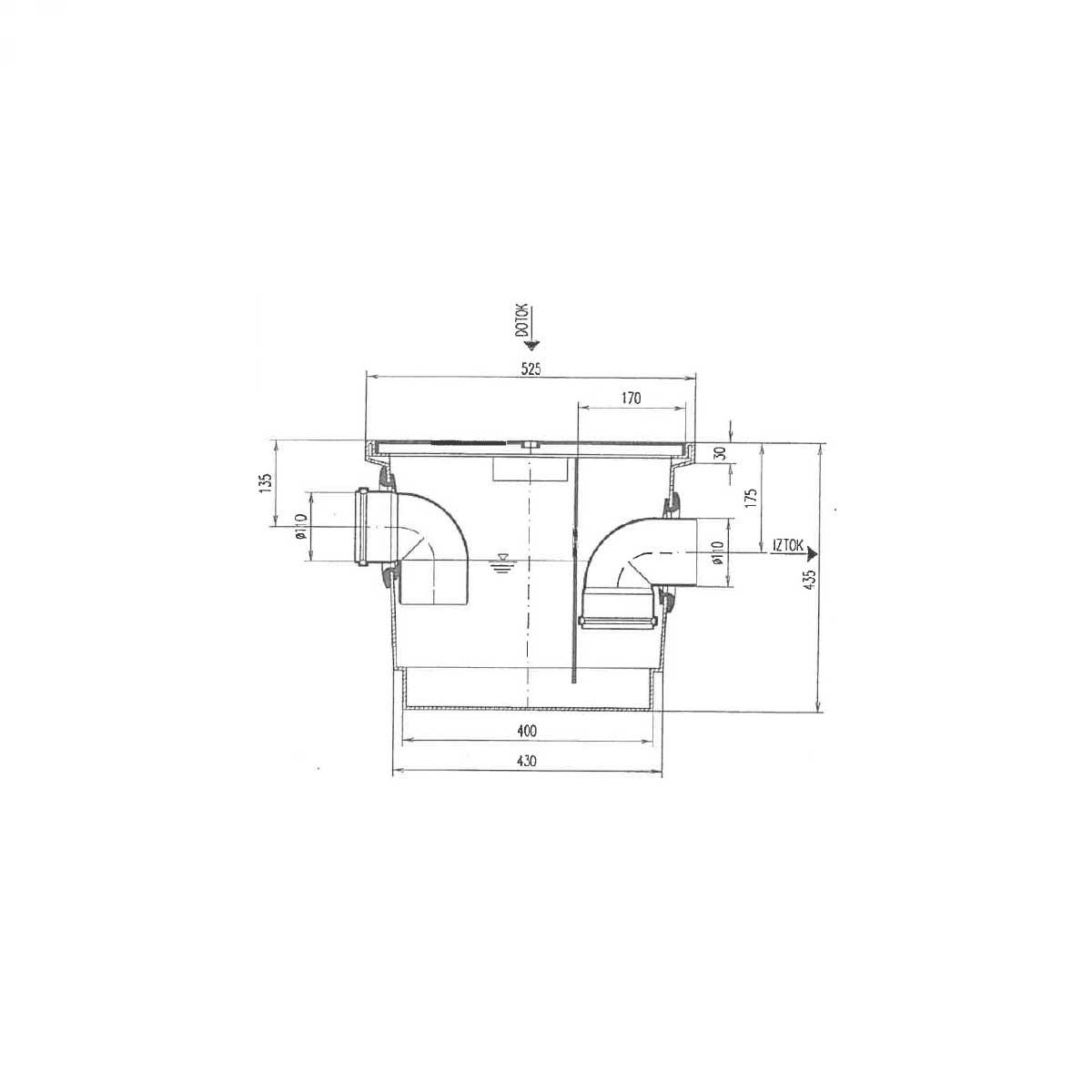 GARAŽNI SEPARATOR ULJA protočni - TIP F