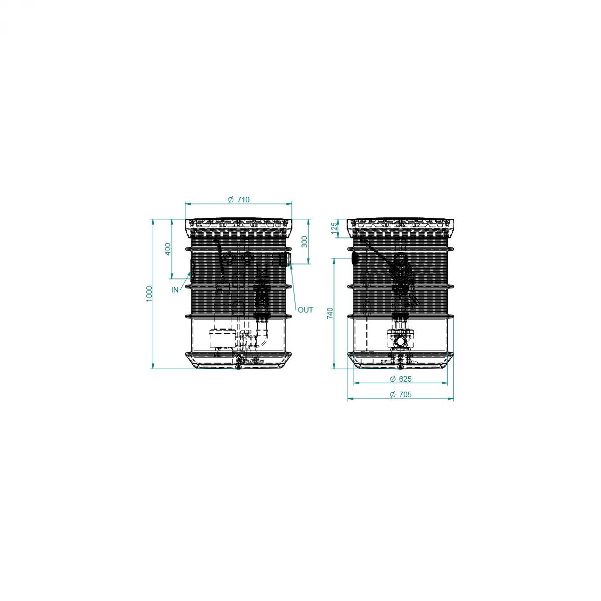 Prepumpna stanica Ø600x1000 - DAB FEKA VS 750 s vodilicama