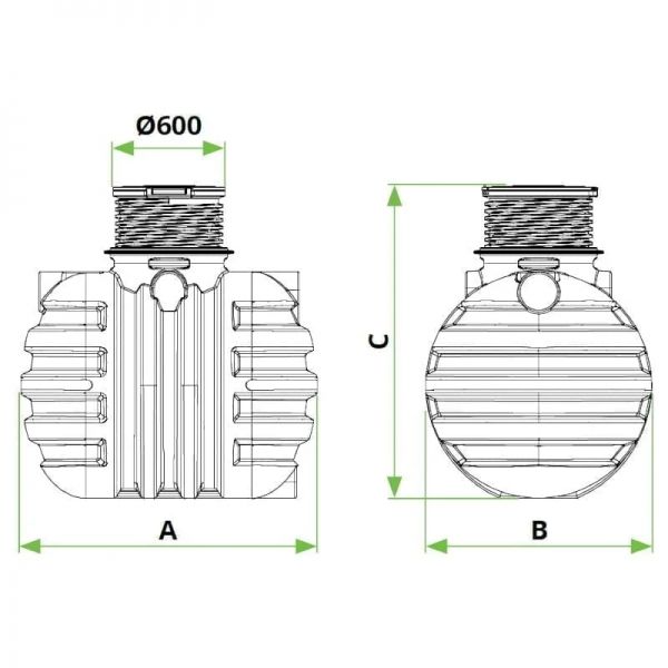 SPREMNIK ZA VODU (za ukop) 6000 L