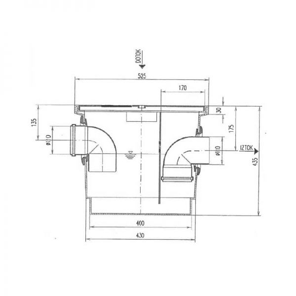 GARAŽNI SEPARATOR ULJA protočni - TIP F