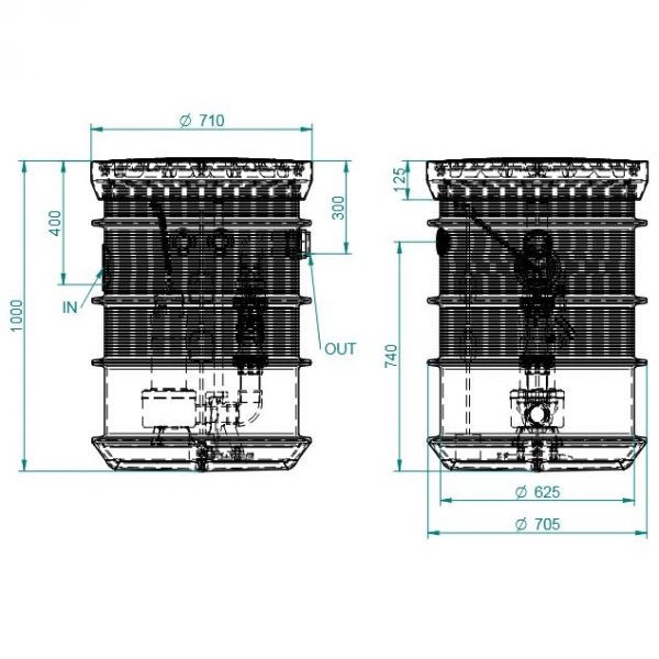 Prepumpna stanica Ø600x1000 - DAB FEKA VS 750 s vodilicama